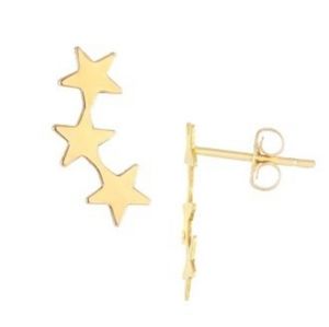 Gold climber earrings